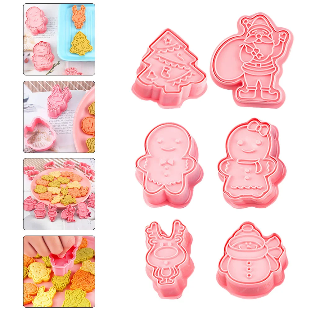 

Molds Cookie Christmasbaking Pastry Biscuits Jelly Candy Embossed Silicone Diy Fondantcake Holidays Accessories