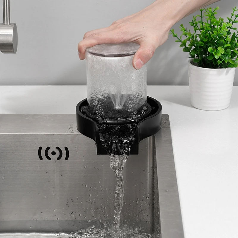 Automatic Cup Washer Faucet Glass Rinser High Pressure Beer Milk Coffee Pitcher Wash Cup Bottle Cleaner Sink Kitchen Bar Tool images - 6
