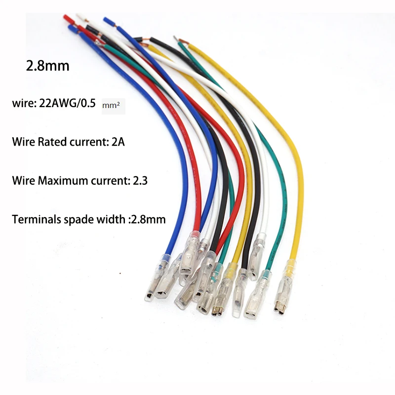 

Обжимные клеммы DBWLI 12 шт., 6,3 мм, 4,8 мм, 2,8 мм