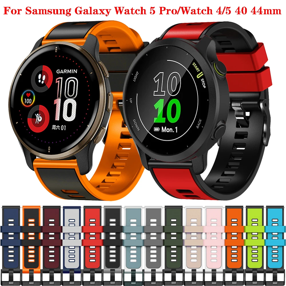 

20mm Strap For Samsung Galaxy Watch 5 40 44mm Watch Silicone Correa Bracelet Watch 5 Pro 45/Watch 4 Classic 42 46mm Wristbands