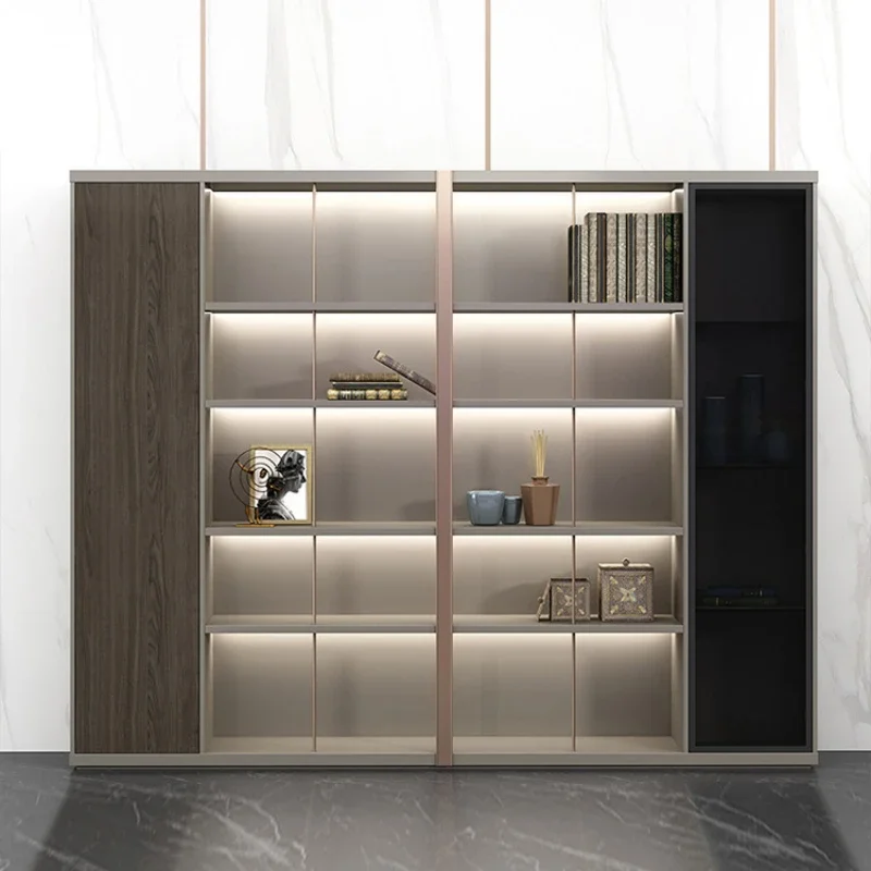 Шкафы для хранения Curio гостиной стеклянный офисный винный кухонный шкаф-витрина