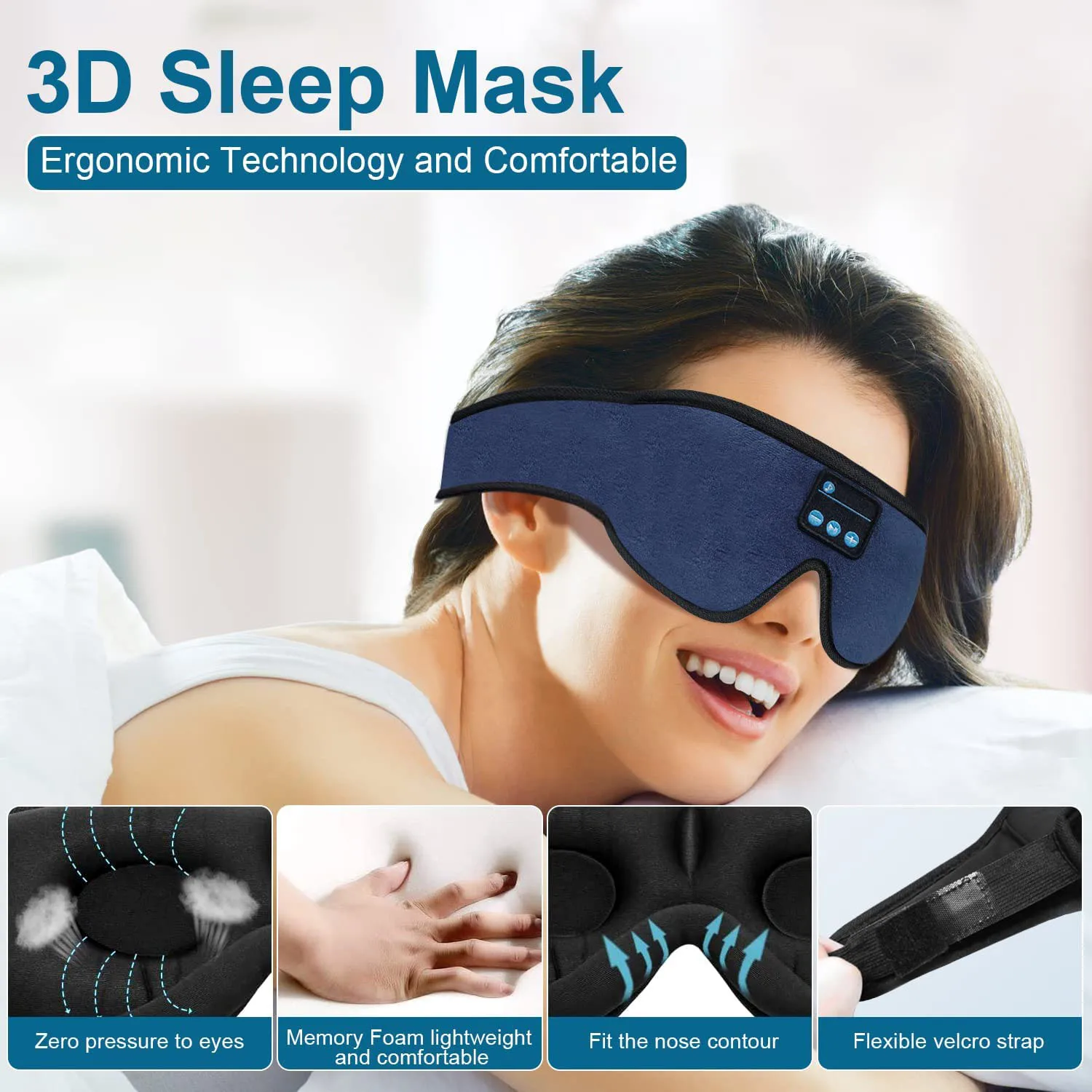 Kup Słuchawki Snu 3D Bluetooth 5.0 Z Pałąkiem Na Głowę Bezprzewodowy Artefakt Do Spania Oddychająca Muzyka Maska Na Oczy Słuchawki Douszne Na Boczne Prezenty Najtaniej Słuchawki Snu 3D Bluetooth 5.0 Z Pałąkiem Na Głowę Bezprzewodowy Artefakt Do Spania Oddychająca Muzyka Maska Na Oczy Słuchawki Douszne Na Boczne Prezenty