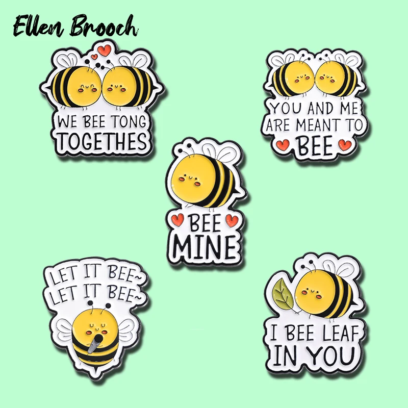 Эмалированная заколка Let It Bee You And Me предназначена для броши в виде пчелы значки на