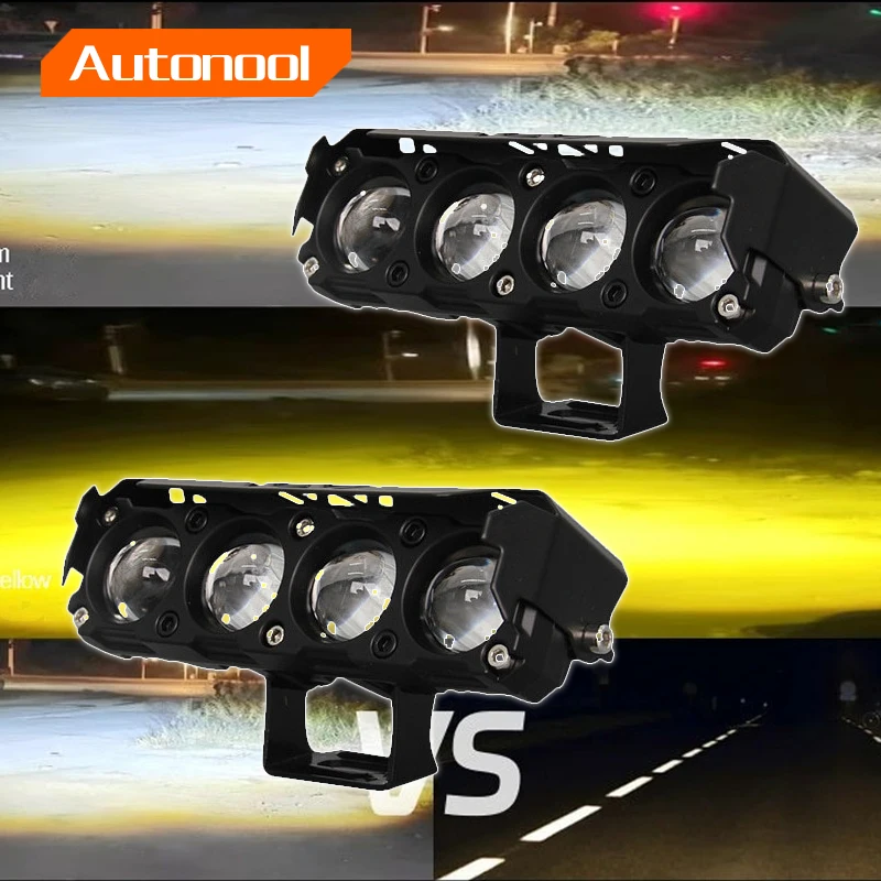 Мощная Светодиодная Фара Для Мотоцикла 50 Вт Широкое Напряжение 12–36 В