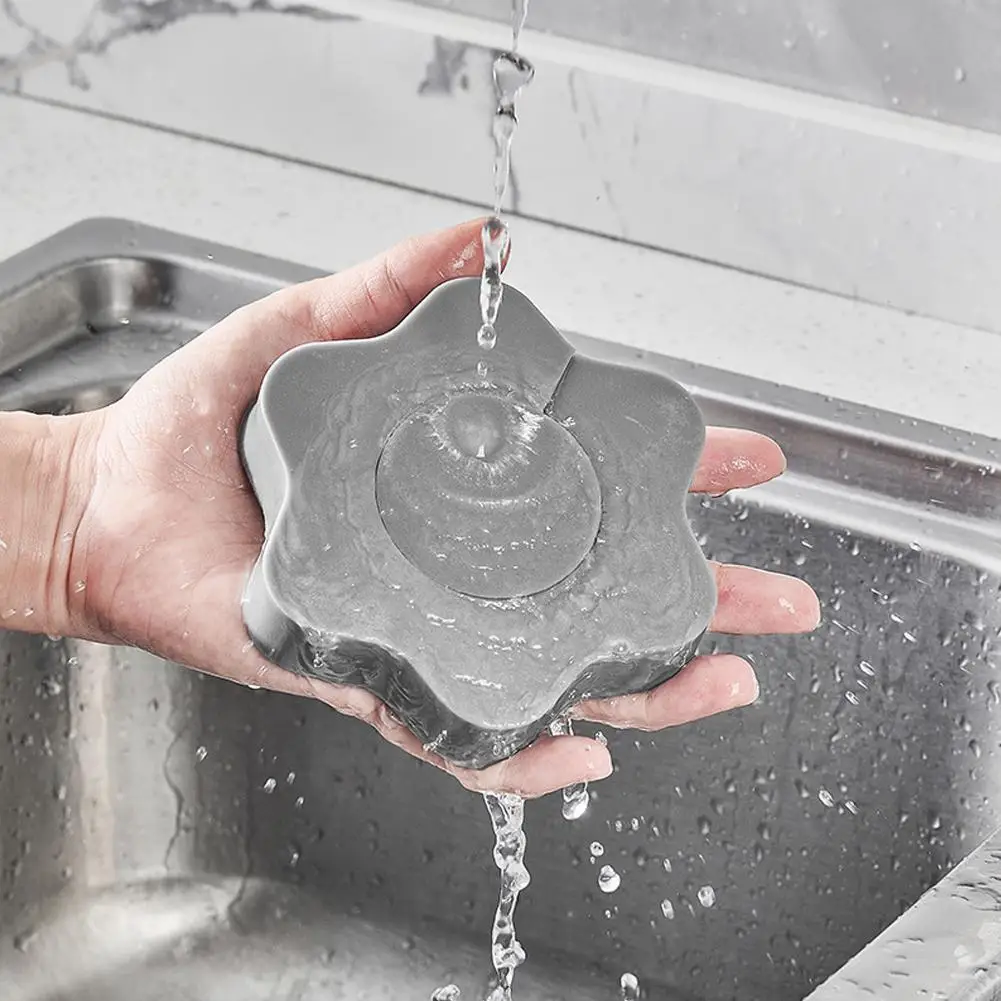 

Sponge Portable Flower Shape Kitchen Faucet Tool Cleaning Brush Absorbing Sponge Faucet Suction Sponge Mirror Cleaning Brush