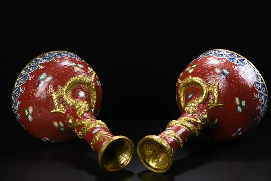 14-дюймовая коллекция тибетского храма старая бронза перегородчатая