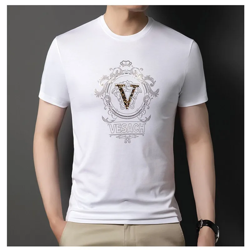 

Free Shipping Items Summer 2022 New Men's Off White Oversized V Logo Men's T-Shirts