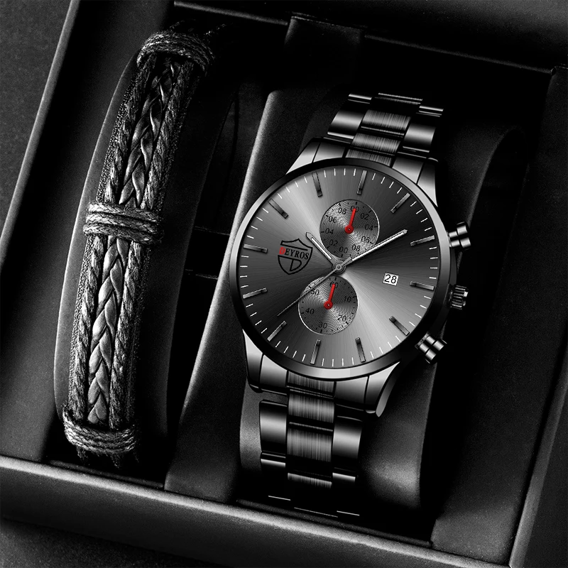 

Luxury Men's Sports Watches Male Business Stainless Steel Quartz Wristwatch Men Casual Bracelet Luminous Clock relogio masculino