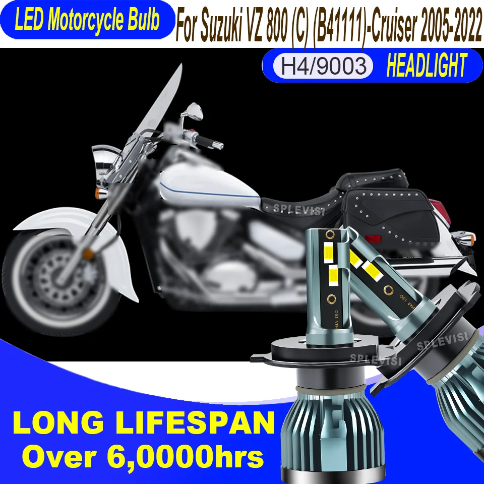 Фото 100 Вт 10000LM HB2 9003 светодиодные лампы для мотоциклетных фар для Suzuki VZ 800 (C) (B41111)-Cruiser 2005 2006 2007 2008 2009 2010-2022 №1