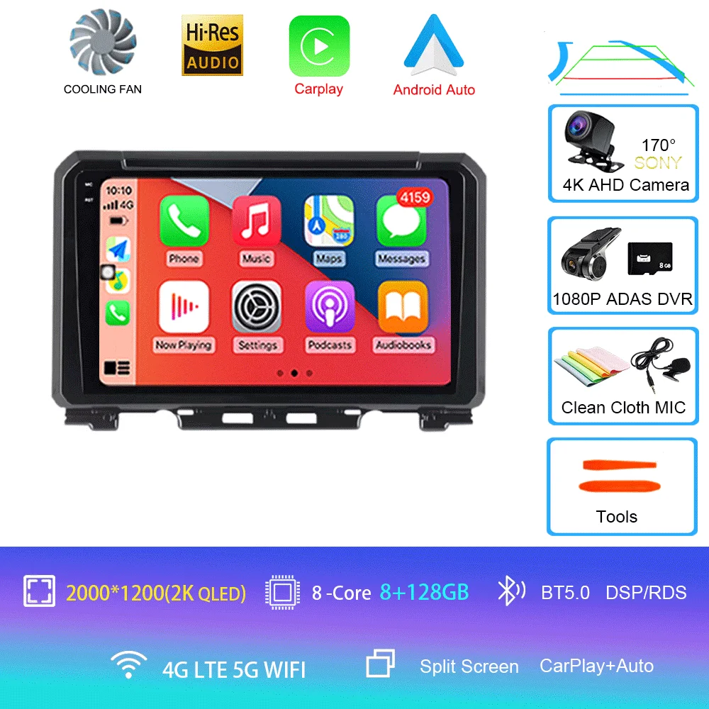 

Android 15 Автомобильный радиоприемник Мультимедийный видеоплеер для Suzuki Jimny 2018 2019 2020 Навигация GPS 5G WIFI DSP Carplay Auto 360 Камера