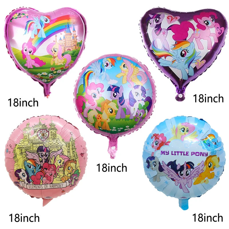 Воздушный шар из фольги Мой маленький пони шары латекса с розовой лошадью