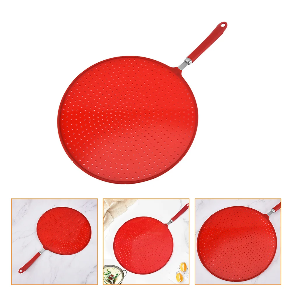 

Splatter Screen Pan Fryinganti Grease Silicone Guard Stove Strainer Oil Stainless Board Drain Steel Mat Cooling Insulation Pot