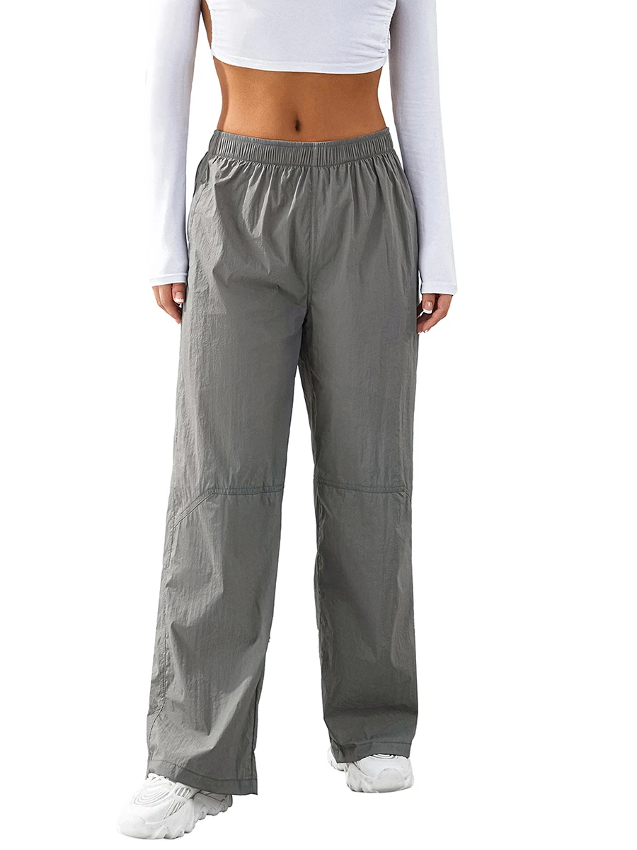 

Womens Casual Pants Drawstring Elastic Waist Loose Straight Leg Work Joggers Pants Sweatpants with Pockets