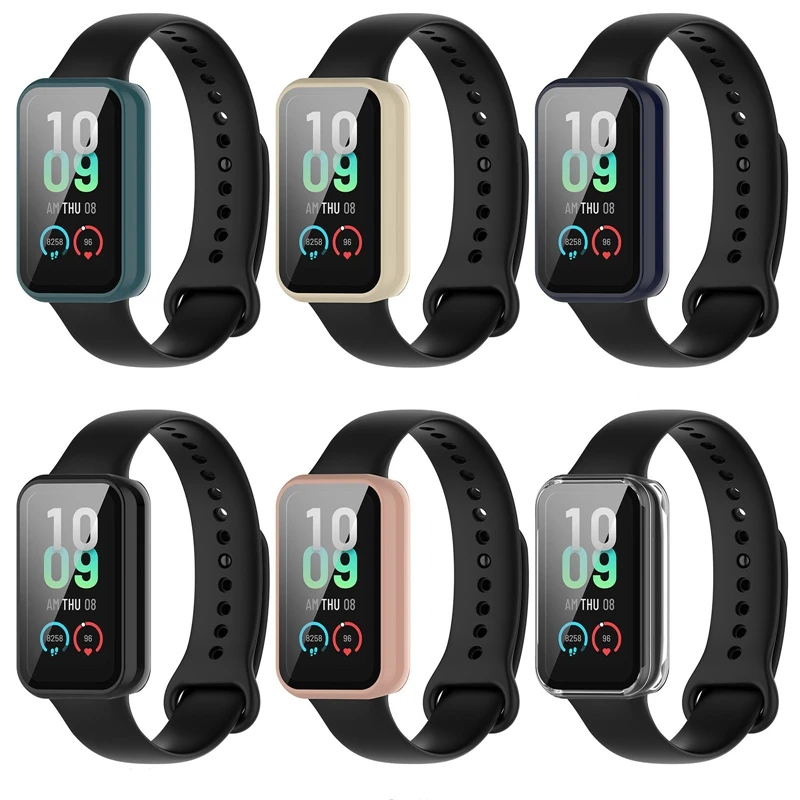 Чехол для часов Huami Amazfit Band 7 Жесткий из поликарбоната закаленное стекло полное