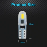 10white t5 12v 6000k car dashboard 3014 smd 2led light lamps warning instrument panel light high quality car accessories