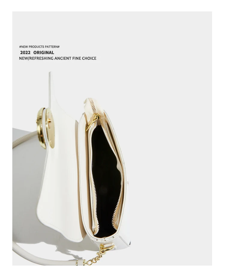 Elmsk 2022 French Style Office Lady ELegant Casual Chain Armpit Bag Women Fashion Retro Leather Single Shoulder Bag