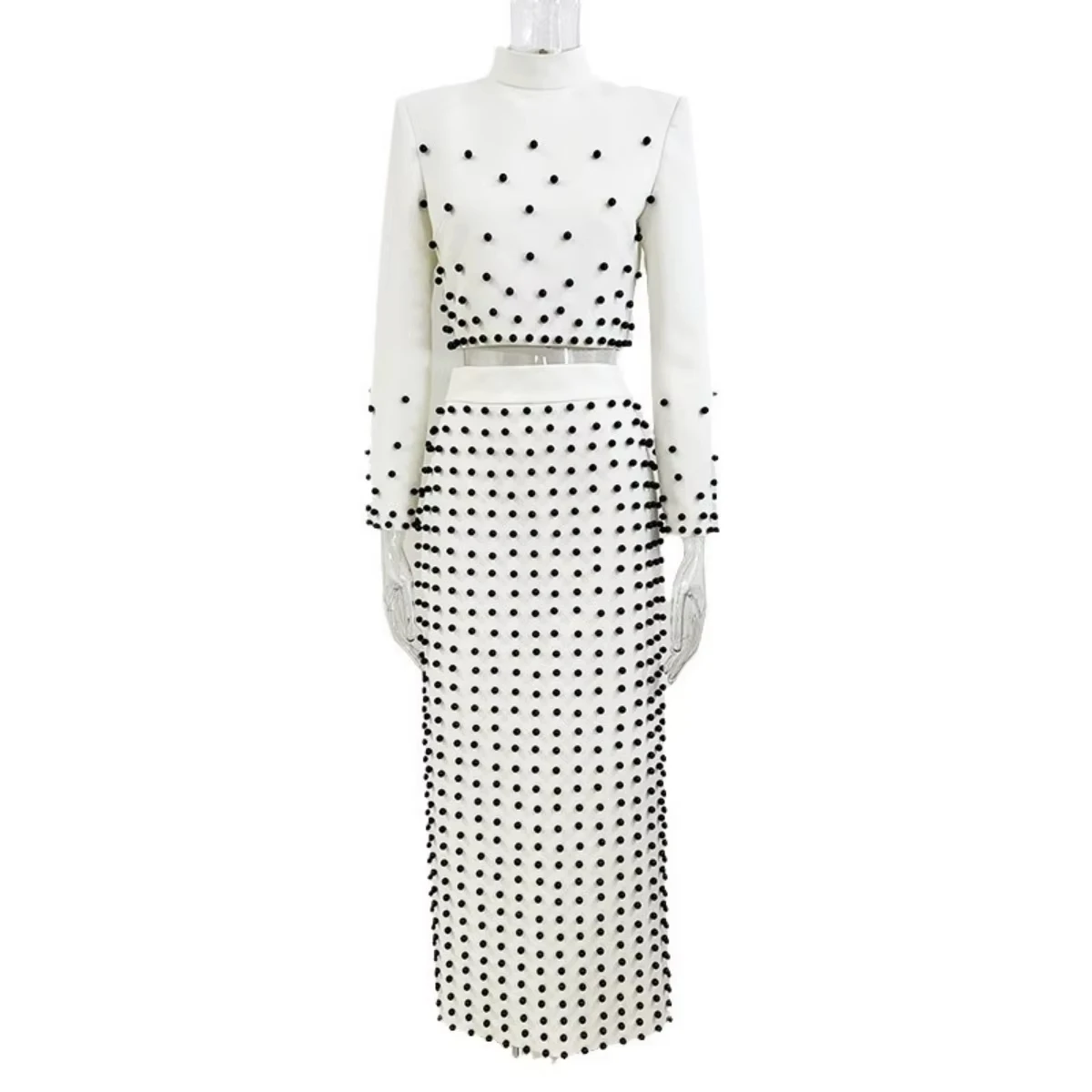 Женская мода знаменитостей 2024 Новое поступление роскошный комплект из топа и