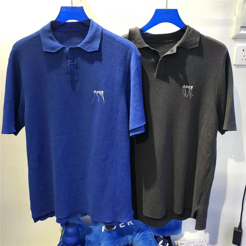 

2022 New Ader Error 22ss High Quality Large Men's And Women's Short Sleeve Irregular Polo t-Shirt Fashion Sports t-Shirt