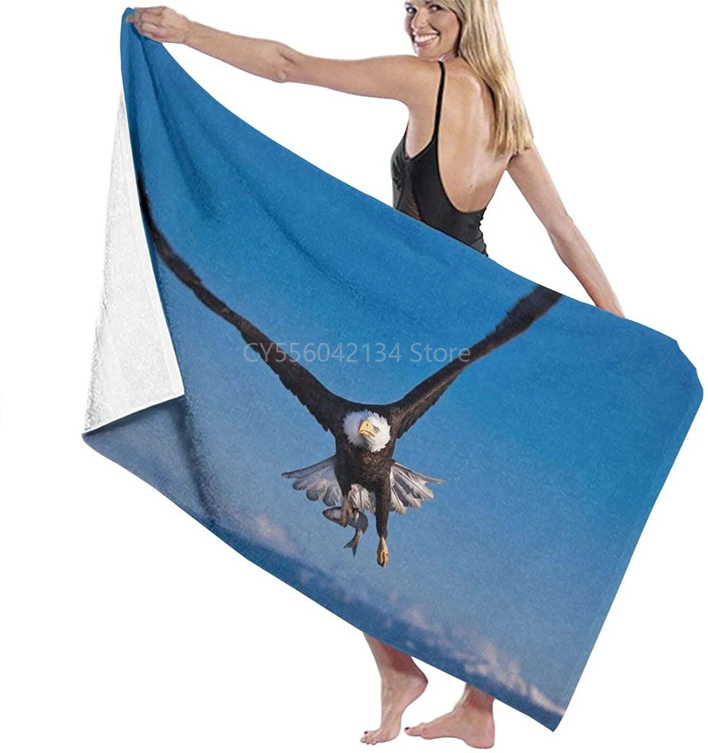 

Flying Eagle Widescreen Wallpapers Beach Towels Quick Dry Super Absorbent Bathing Spa Pool Towels for Swimming Outdoor 80x130cm