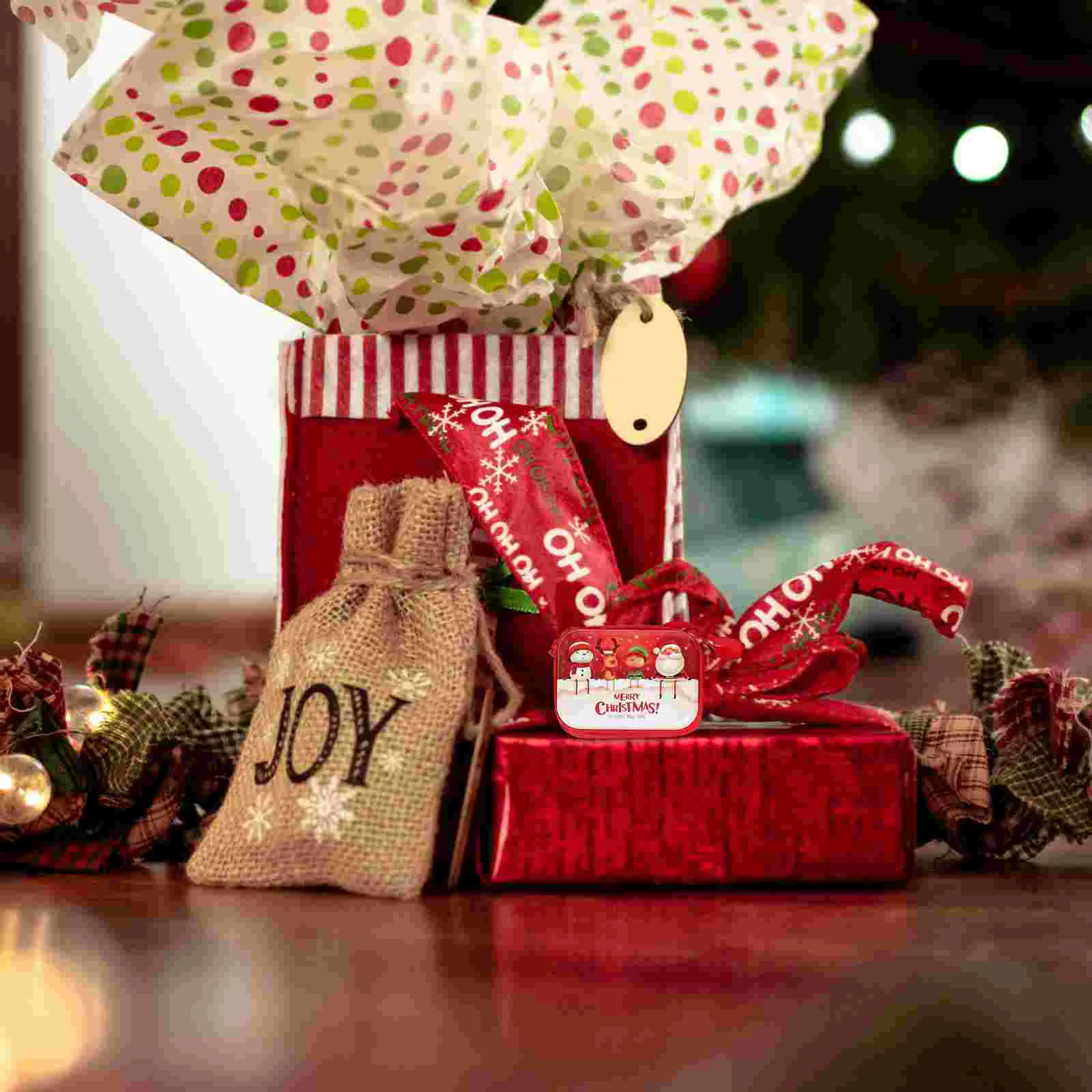 4 шт. Рождественская жестяная коробка для мелочи очаровательная сумка наушников