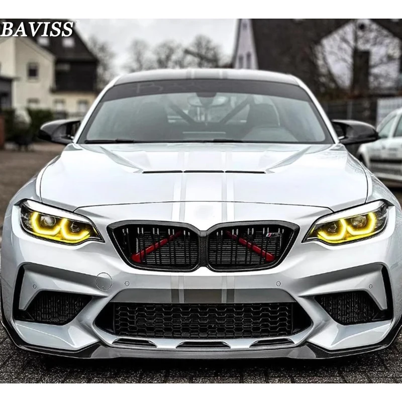BMW M2 2 Серии Angel Eyes Дневные Ходовые Огни F22 F23 F87 LCI 2018-2021 Лимонно-желтый Фотоспышки