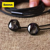 baseus 6d stereo in ear earphone headphones wired control bass sound earbuds for 3 5mm earphones