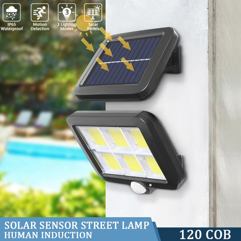 

COB LED Solar Wall Light PIR Motion Sensor Floodlight Waterproof Outdoor Garden Lamp for Garden Decor Pathway Street Solar Lamp