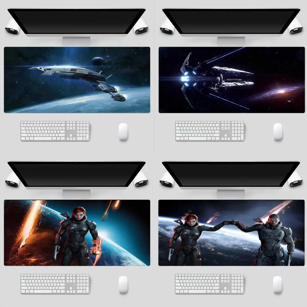 

Mass Effect Notebook Mouse Pads Mats Laptop 900X400 Mause Pad Office Mousepad Desk Mat Xxl Carpet Large Pc Gamer Kawaii Keyboard