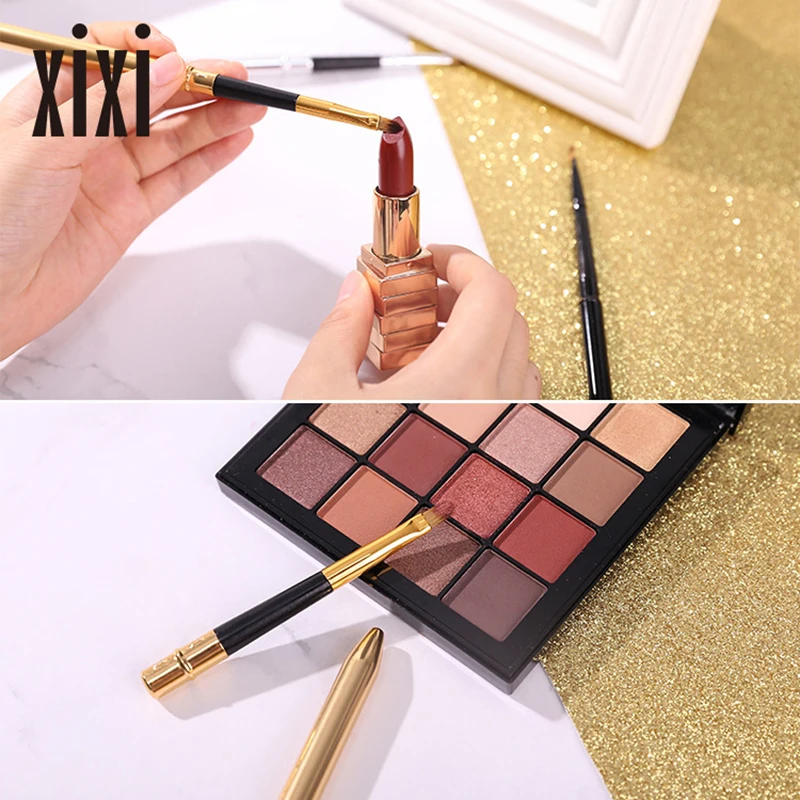 1/2/3 шт. золотистая и серебристая складная металлическая ручка блеск для губ