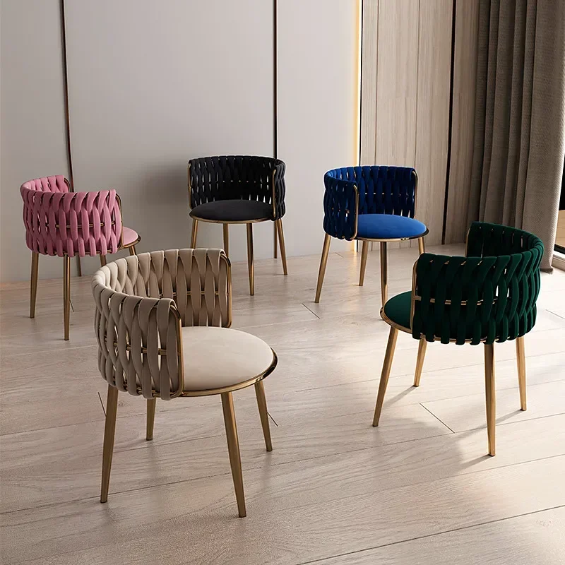 

Makeup Stool Single Leisure Home Backrest Nordic Light Luxury Sofa