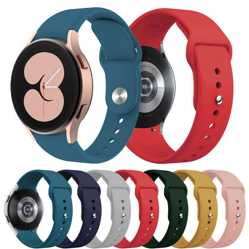 

Ремешок силиконовый для смарт-часов, спортивный браслет для Samsung Galaxy Watch 4 classic, 46 мм 42 мм, 44 мм 40 мм