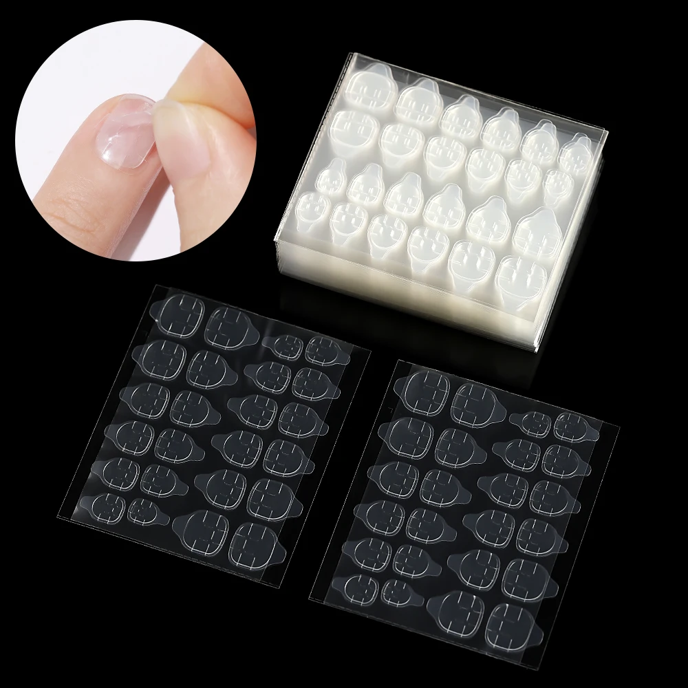 

120/240 шт., двусторонние акриловые наклейки на ногти