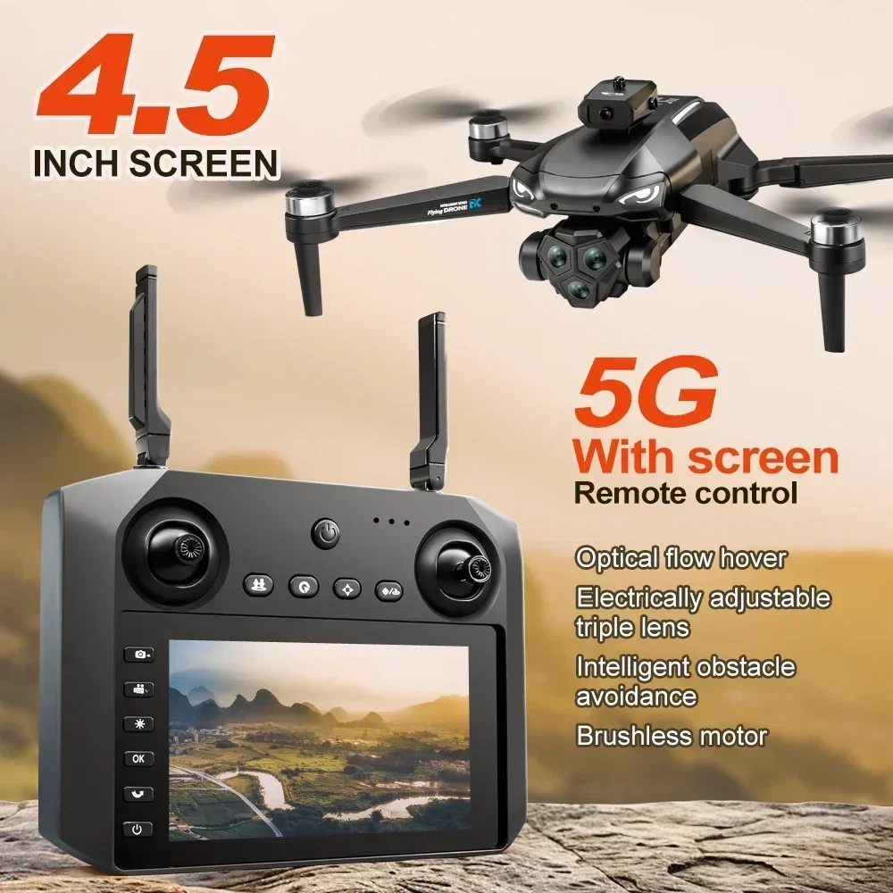 Новый M33 RC Drone 4K Professinal с широкоугольной тройной HD-камерой Складной Вертолет WIFI FPV