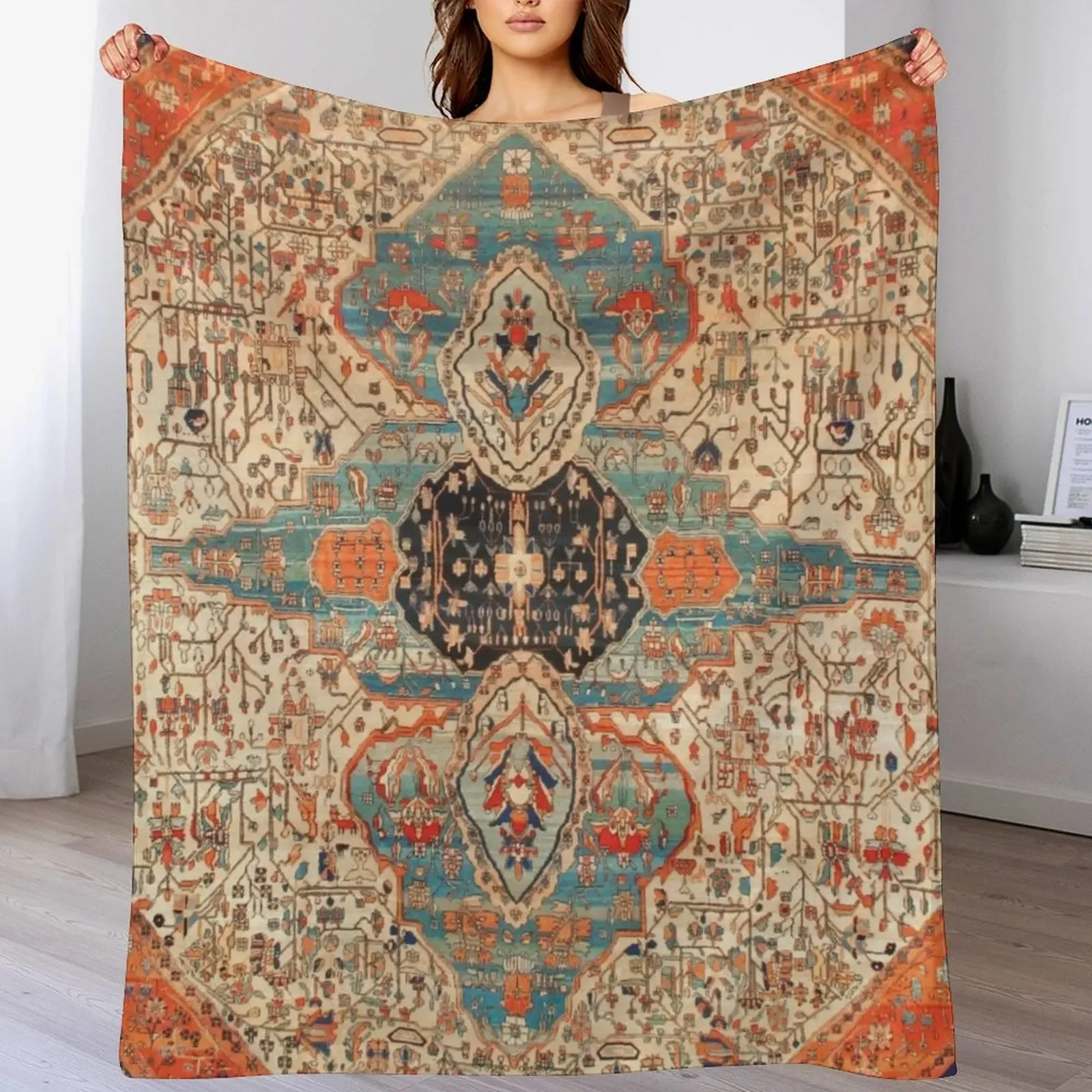 Одеяло с принтом Mohtashan Kashan Persian Rug одеяла и на Хэллоуин