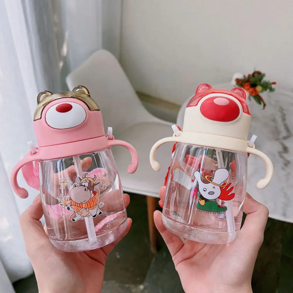 

Strap Drinking Water Bottle Beverage Container Children Water Bottle Training Cup With Handle Bottle Gifts Straw Cup