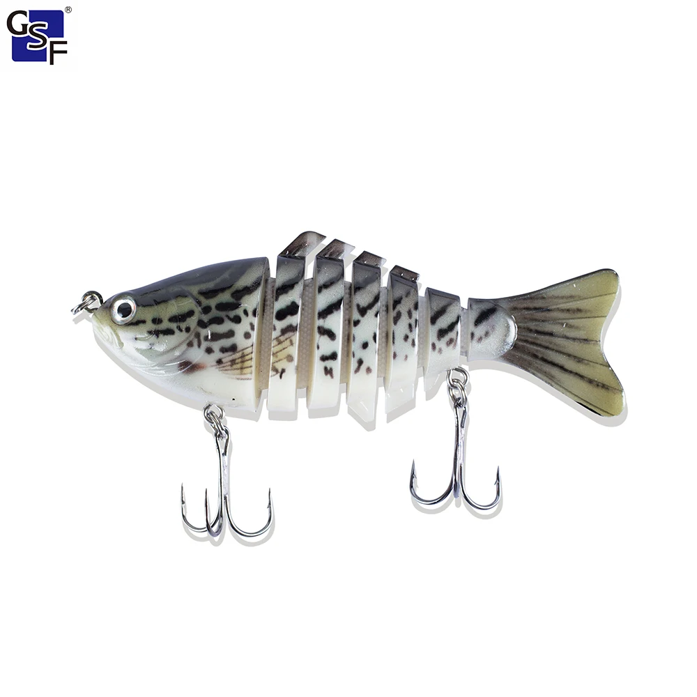 

GSF Sinking Wobblers Fishing Lures 100mm 19g 6 Multi Jointed Swimbait Hard Artificial Bait Pike/Bass Fishing Lure Crankbait