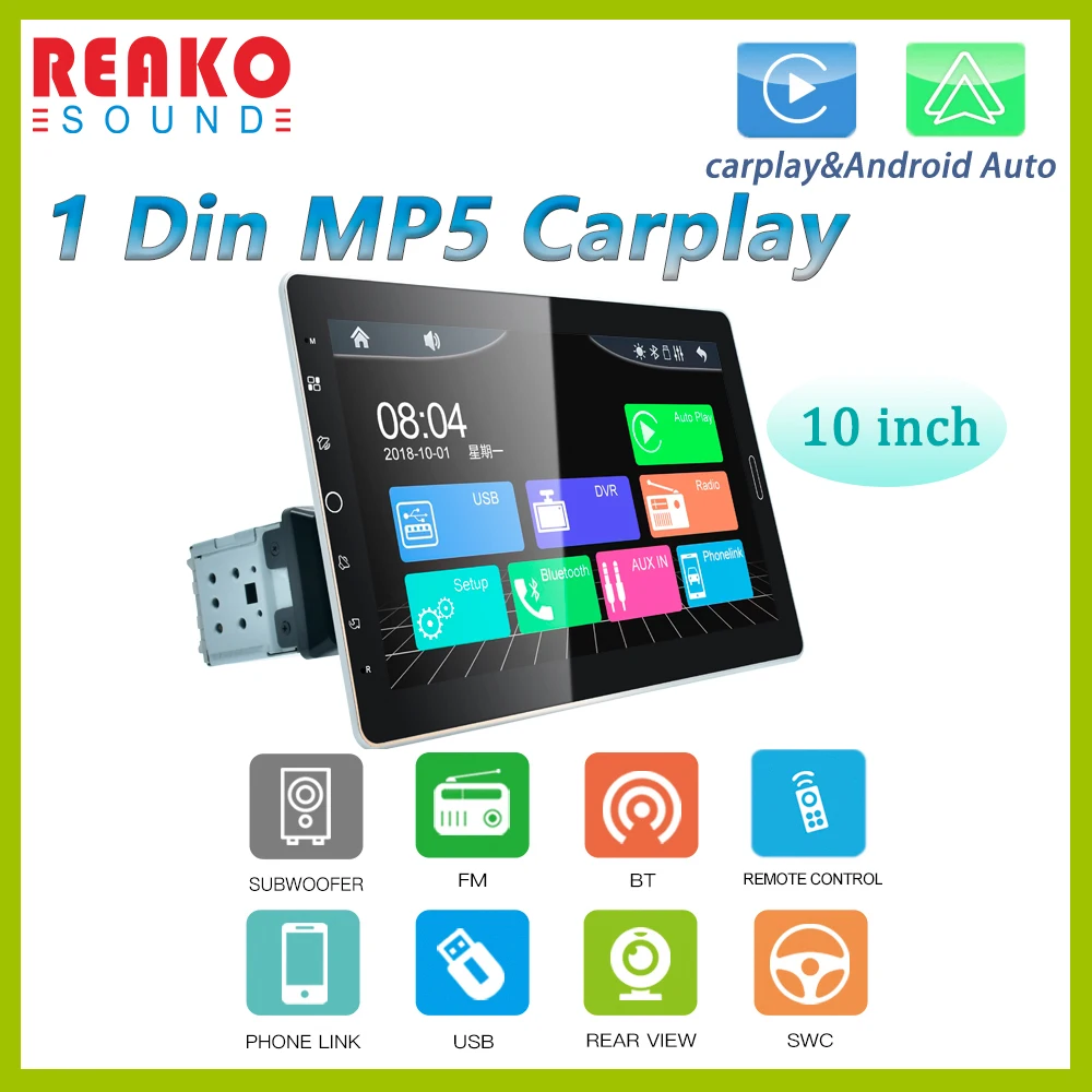

7-дюймовый автомобильный MP5-плеер Android/Iphone Mirror Link с кнопкой Bluetooth Mirror Link FM-радио TF/USB камера заднего вида для Toyota Corolla