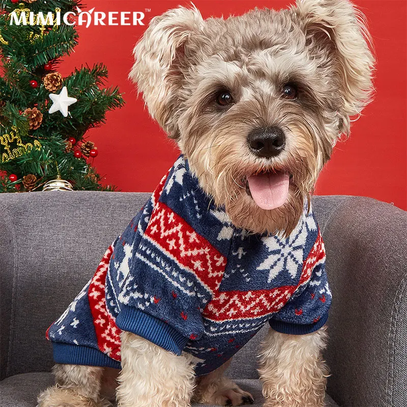 

Cat Dog Clothing Autumn Winter Warm Sweater Christmas Elk Snowflake Simple Comfortable Cute Printing Pet Apparel Clothes