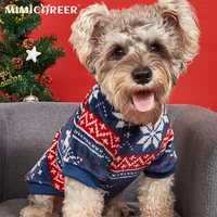 cat dog clothing autumn winter warm sweater christmas elk snowflake simple comfortable cute printing pet apparel clothes