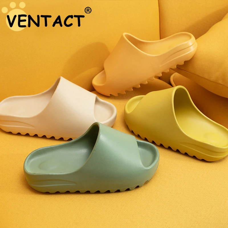 

VENTACT Women Slippers Summer High Heel Serrated Sole Beach Sandals Men Outdoor Fashion Flip Flops Couples Concise Shoes