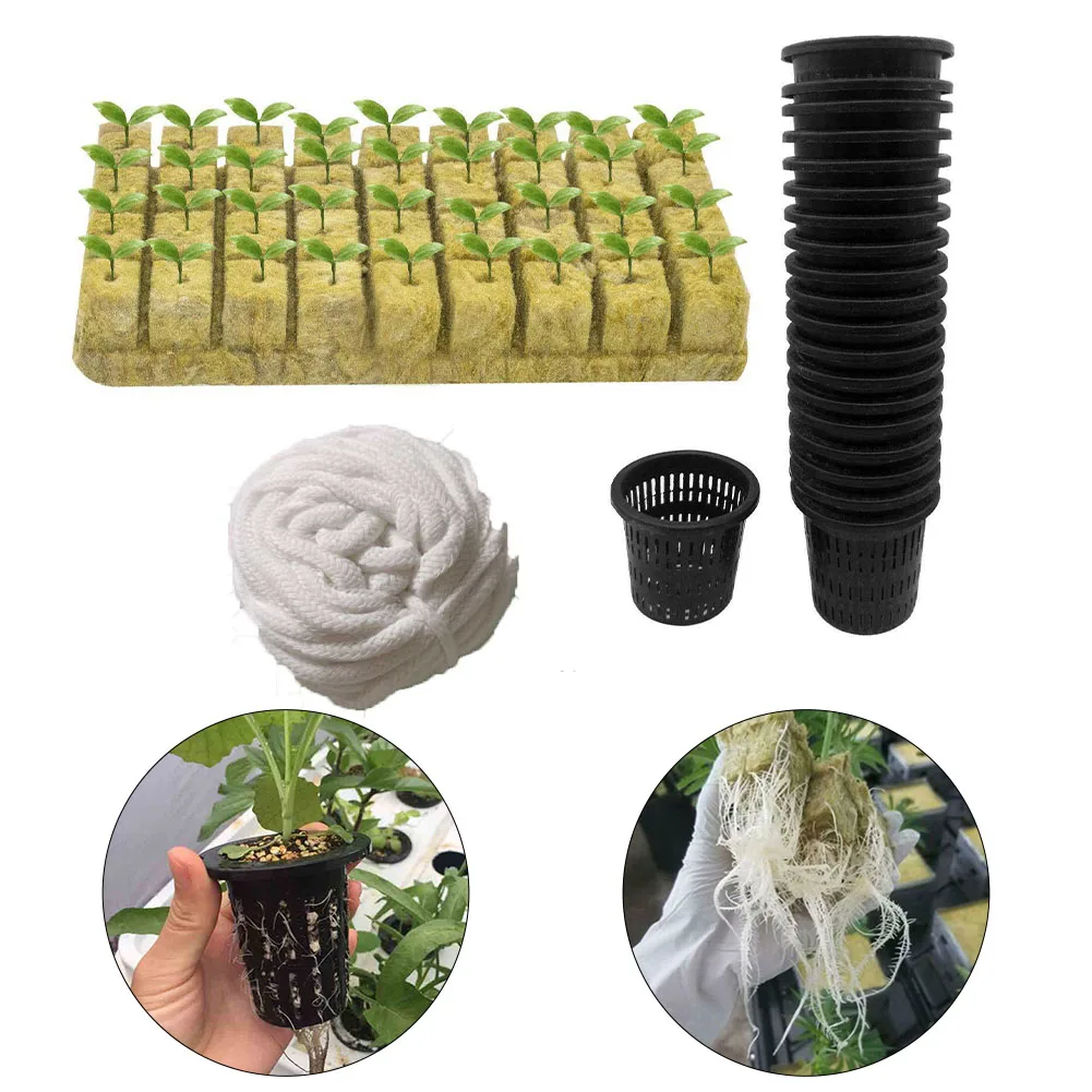 

1 Set Hydroponic Soilless Mesh Net Basket Plant Flower Fruit Vegetable Grow Nursery Pot Garden Hydroponic Aquaponic Growing
