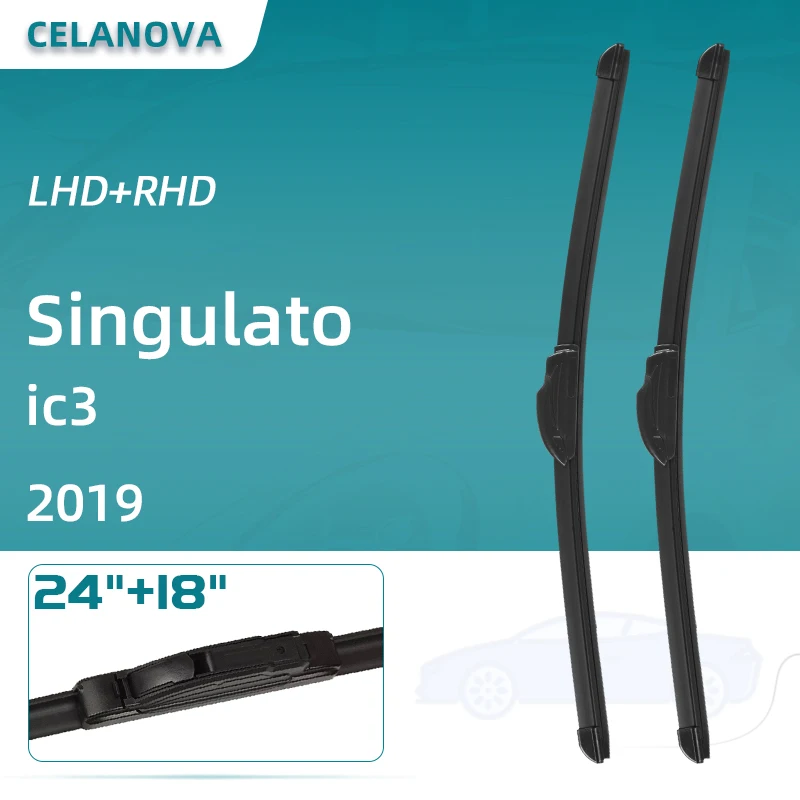 

Лезвия очистителей лобового стекла автомобиля для Singulato ic3 2019 24 ”+ 18” бескаркасные резиновые стеклоочистители