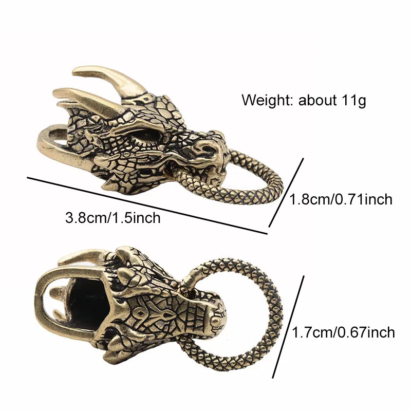 Латунная пряжка с головой дракона EDC уличные тканые браслеты из паракорда сделай