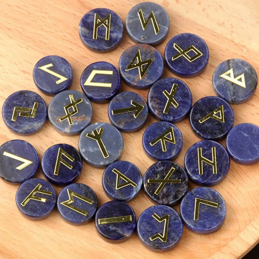 

Набор рунических камней из агата 25 шт.