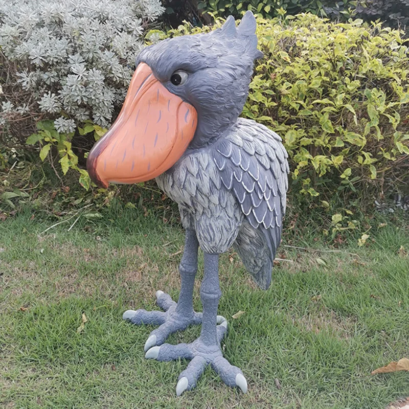 

Decoration Home Ornaments Garden Statues Sculptures Simulation Animal Figurines Whale Head Stork Statue Resin Craft Nordic Decor