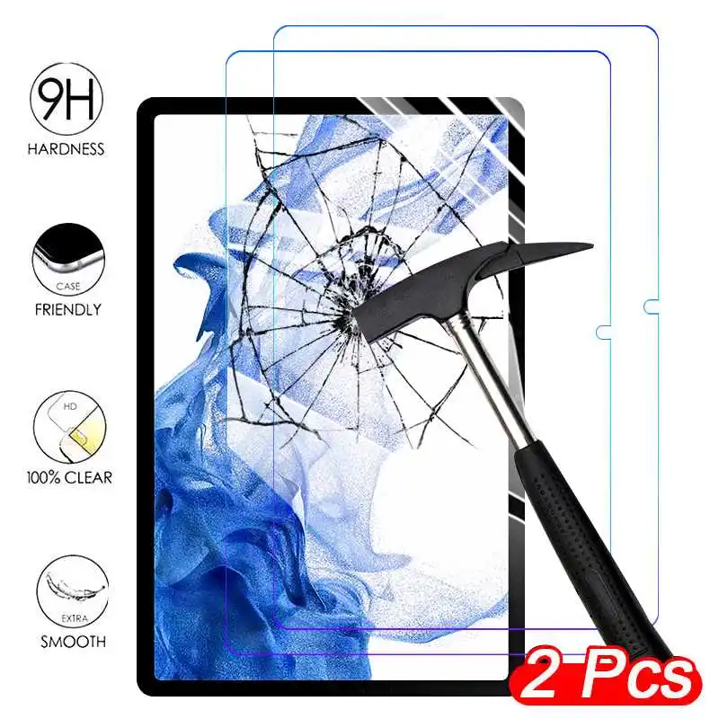 

2Pcs Tempered Glass For Samsung Galaxy Tab S8 5G Screen Protector HD Film