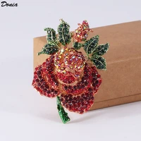 donia jewelry classic womens wedding rose brooch jewelry best bride scarf pin accessories beautiful hat accessories