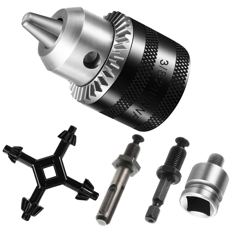 

Drill Chucks Set 1.5-10Mm Drill Chuck Adapter Tool Quick Change Adapter Electric Hammer Accessories