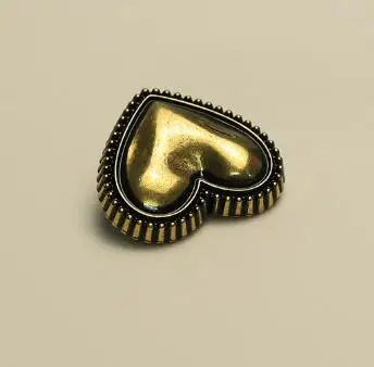 10 шт./партия металлические пуговицы в форме сердца 19/23 мм