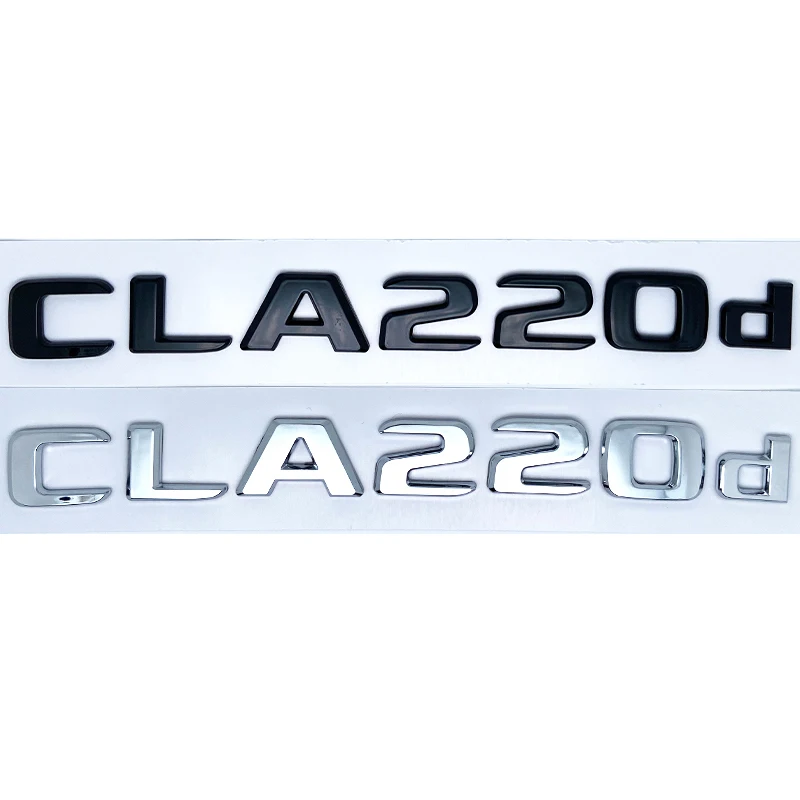 Фото Применяется к 3D буквам CLA180 CLA200 CLA220 CLA250 CLA260 4Matic Эмблема ABS для Benz C118 Автомобильное крыло Багажник Задний логотип Наклейка №2